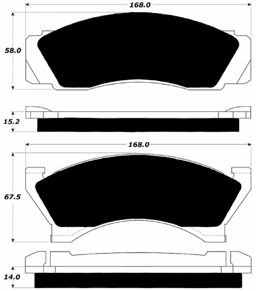 Porterfield Brake Pads for 1966 FORD Mustang w/Lincoln Cal