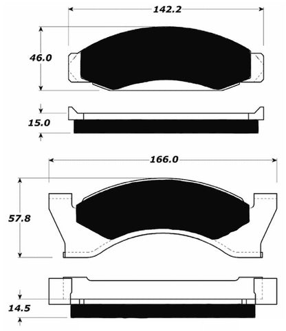 Porterfield Brake Pads for 1979 FORD Pinto