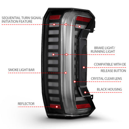 ANZO 22-24 Toyota Tundra (Does Not Fit LED Seq. Models) Z-Series Full LED Tail Lights - Pair 311454X
