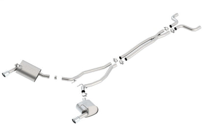 Borla 14-15 Camaro 3.6L V6 Single Split Rear Exit Touring Catback Exhaust 140526