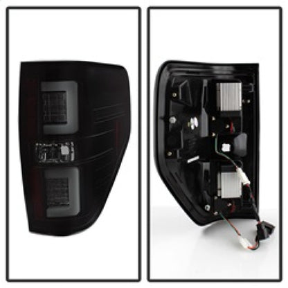 Spyder 09-14 Ford F150 V2 Light Bar LED Tail Lights - Blk Smoke (ALT-YD-FF15009V2-LBLED-BSM) 5084217