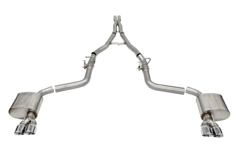 Corsa 15-21 Challenger SRT/Hellcat/Demon/Redeye 2.75in Valved CB DR Exit w/ Twin 3.5in