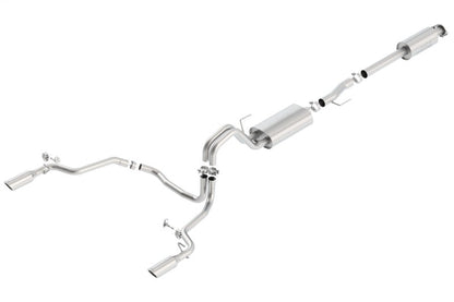 Borla 15-16 Ford F-150 3.5L EcoBoost Ext. Cab Std. Bed Catback Exhaust S-Type Single Split Rear Exit 140615