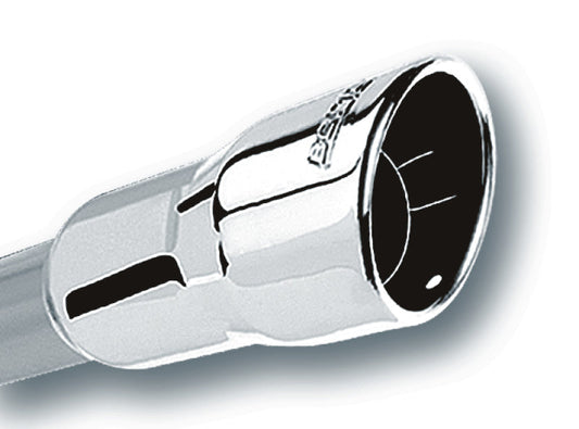 Borla 3in Inlet 4.25in Round Rolled Angle Cut x 4in Long Universal Exhaust Tips 20251