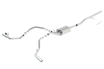 Borla 14 Chev/GMC Silverado/Sierra 1500 CC/SB C/B ATAK 3.5x2.25in Singl Rnd Rlld AnglCt Splt Sd 140549