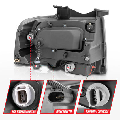 Anzo 2007-2014 Ford Expedition Projector Headlights Chrome