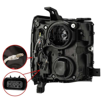 AlphaRex 15-19 Chevy 2500HD PRO-Series Proj Headlights Plank Jet Blk w/Activ Light/Seq