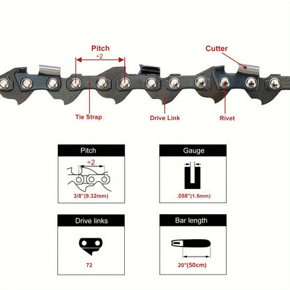 Chainsaw Chain for Jonsered 20" 3/8