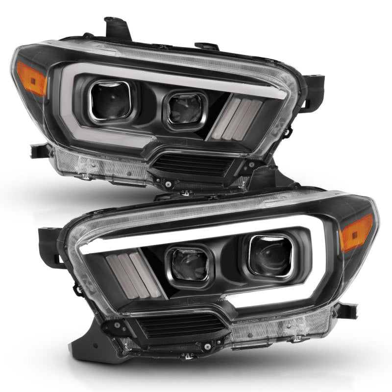 Anzo Toyota Tacoma '16-18 Projector Plank Style Switchback H.L Black Amber — 1EF5C