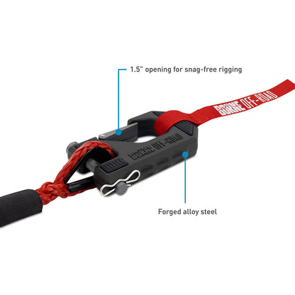 Borne Off-Road 12K Winch - Red Synthetic Rope BNWN-12-SRD