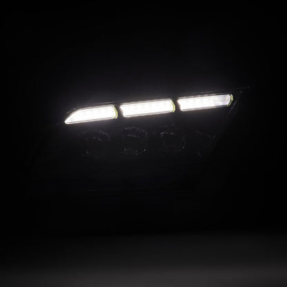 AlphaRex 13-14 Ford Mustang NOVA LED Proj Headlights Alpha-Blk w/Actv Light & Seq.Sig / SB DRL 880488 *Discontinued
