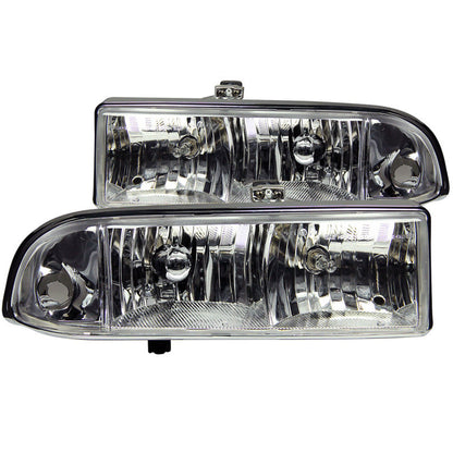 Anzo 1998-2005 Chevrolet S-10 Crystal Headlights Chrome