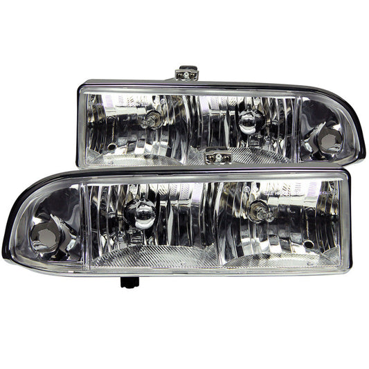 Anzo 1998-2005 Chevrolet S-10 Crystal Headlights Chrome