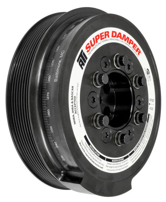 ATI Damper - 7.95in - Steel - 8 Grv - Ford 6.0 - Powerstroke - 03-07 - Ext Bal - 3 Ring