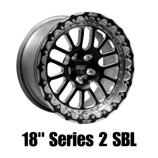 Belak Wheels Belak 18x11 / 6.75in BS / 5x112 BP / High Pad / Series 2 Wheel - Single Beadlock 18115112S26SB-SBL
