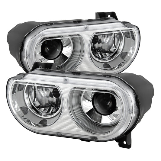 SPYDER Xtune Dodge Challenger 08-14 Xenon Hid Model Only Projector Headlamps Chrome HD-JH-DCHAL08-HID-C 9027284