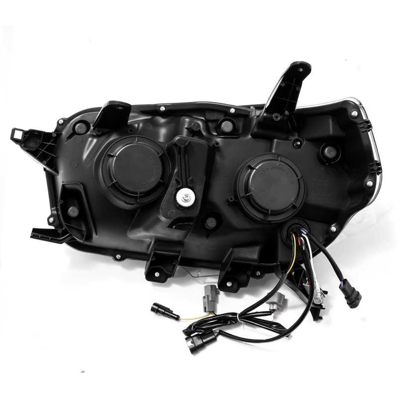 AlphaRex 10-13 Toyota 4Runner LUXX LED Proj Headlights Plank Style Alpha Black w/Seq