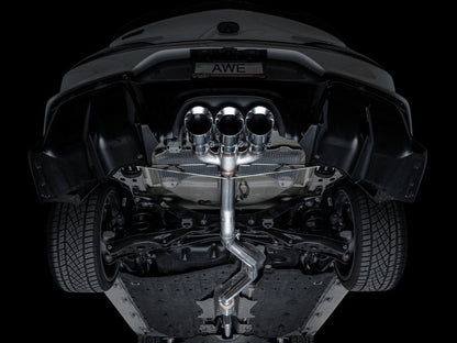 AWE Tuning 2024 Acura Integra Type S DE5 FWD Track Edition Exhaust w/ Triple Chrome Silver Tips 3020-52335