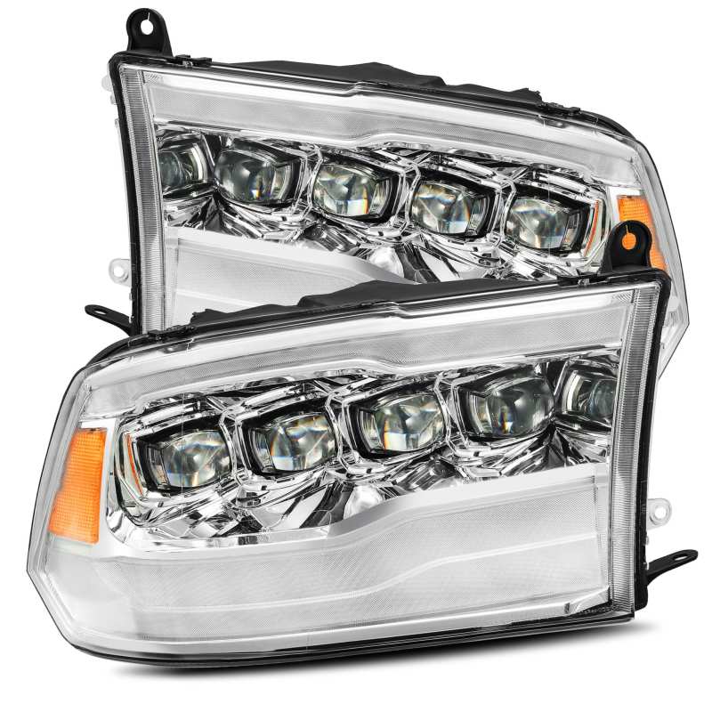 AlphaRex 09-18 Dodge Ram 1500HD NOVA LED Projector Headlights Plank Style Design Chrome