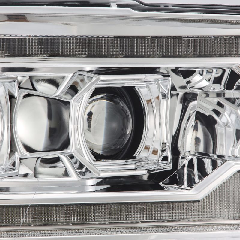 AlphaRex 09-18 Dodge Ram 2500 LUXX LED Proj Headlights Plank Style Chrm w/Activ Light/Seq