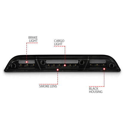 ANZO 15-20 Ford F-150 - F-450 LED Third Brake Light - Black Housing/Smoke Lens 531112