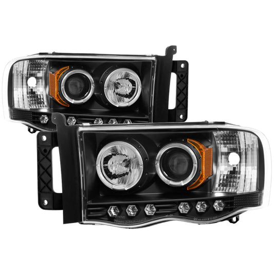 Spyder Dodge Ram 1500 02-05/Ram 2500 03-05 Projector Headlights LED Halo LED Blk