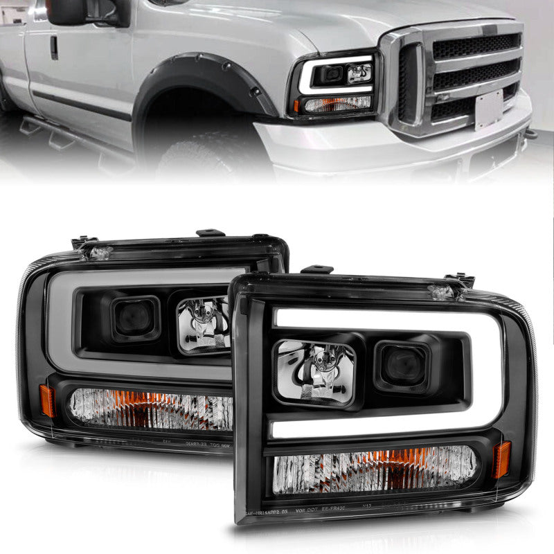 ANZO 99-04 Ford F250/F350/F450/Excursion (excl 99) Projector Headlights — 8M6SN