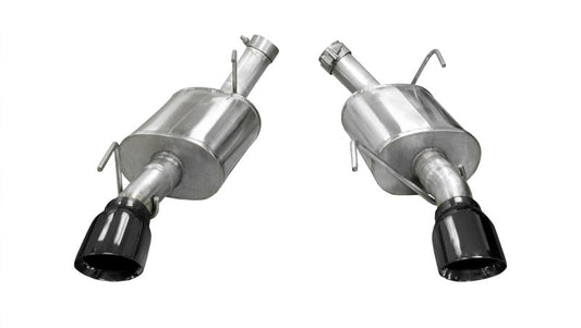 Corsa Performance 05-10 Ford Mustang Shelby GT500 5.4L V8 Black Xtreme Axle-Back Exhaust
