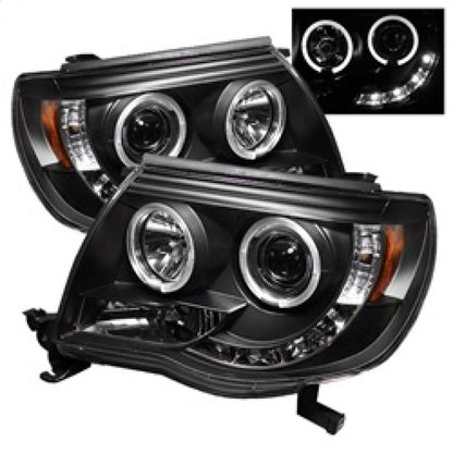 Spyder Toyota Tacoma 05-11 Projector Headlights LED Halo LED Black High H1 Low H1