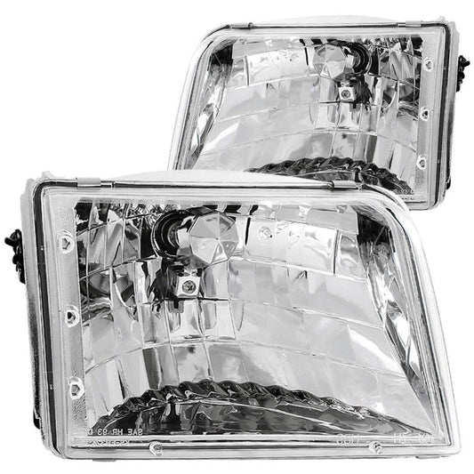 Anzo 1993-1997 Ford Ranger Crystal Headlights Chrome