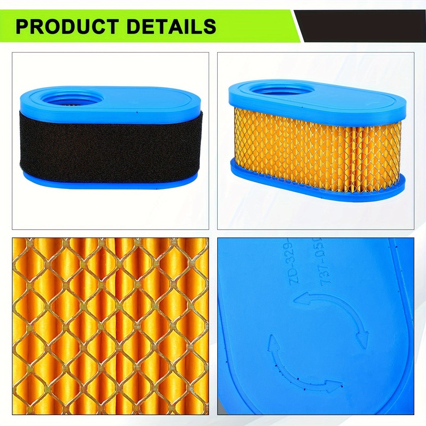 Air Filter for Huskee LT4200 Lawn Mower — Replaces 937-05065A