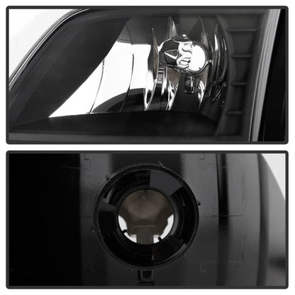SPYDER Xtune Ford F150 97-03 Crystal Headlights w/ Clear LED Corners Black HD-ON-FF15097-LED-SET-BK 5014184