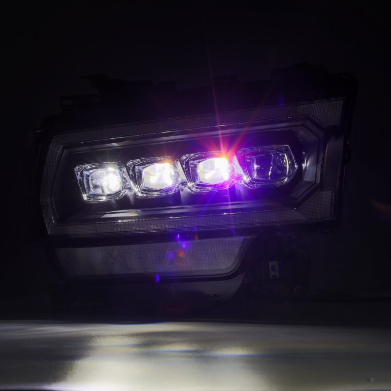 AlphaRex 19-21 Ram 2500 NOVA LED Proj Headlights Plank Style Black w/Activ Light/Seq