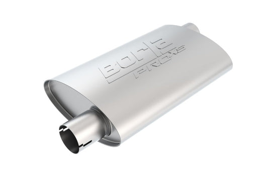 Borla Universal Pro-XS Muffler Oval 2.5in Inlet/Outlet Offset/Offset Notched Muffler 400490