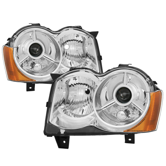 SPYDER xTune Jeep Grand Cherokee 08-10 OEM Style Projector Headlights - Chrome PRO-JH-JGC08-AM-C 9036125