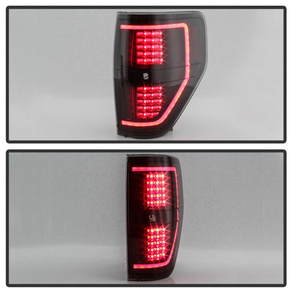 SPYDER xTune 09-14 Ford F-150 Light Bar LED Tail Lights - Black Smoke (ALT-JH-FF15009-LBLED-BSM) 9042195
