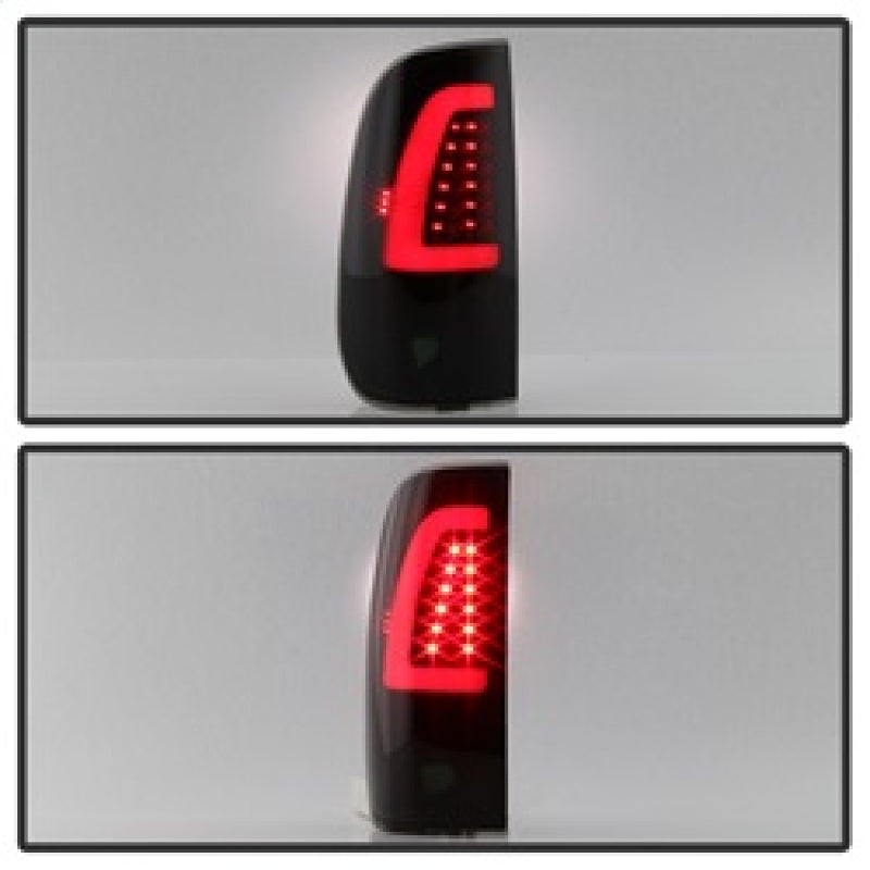 Spyder xTune 97-03 Ford F-150 Light Bar LED Tail Lights - Black Smoke