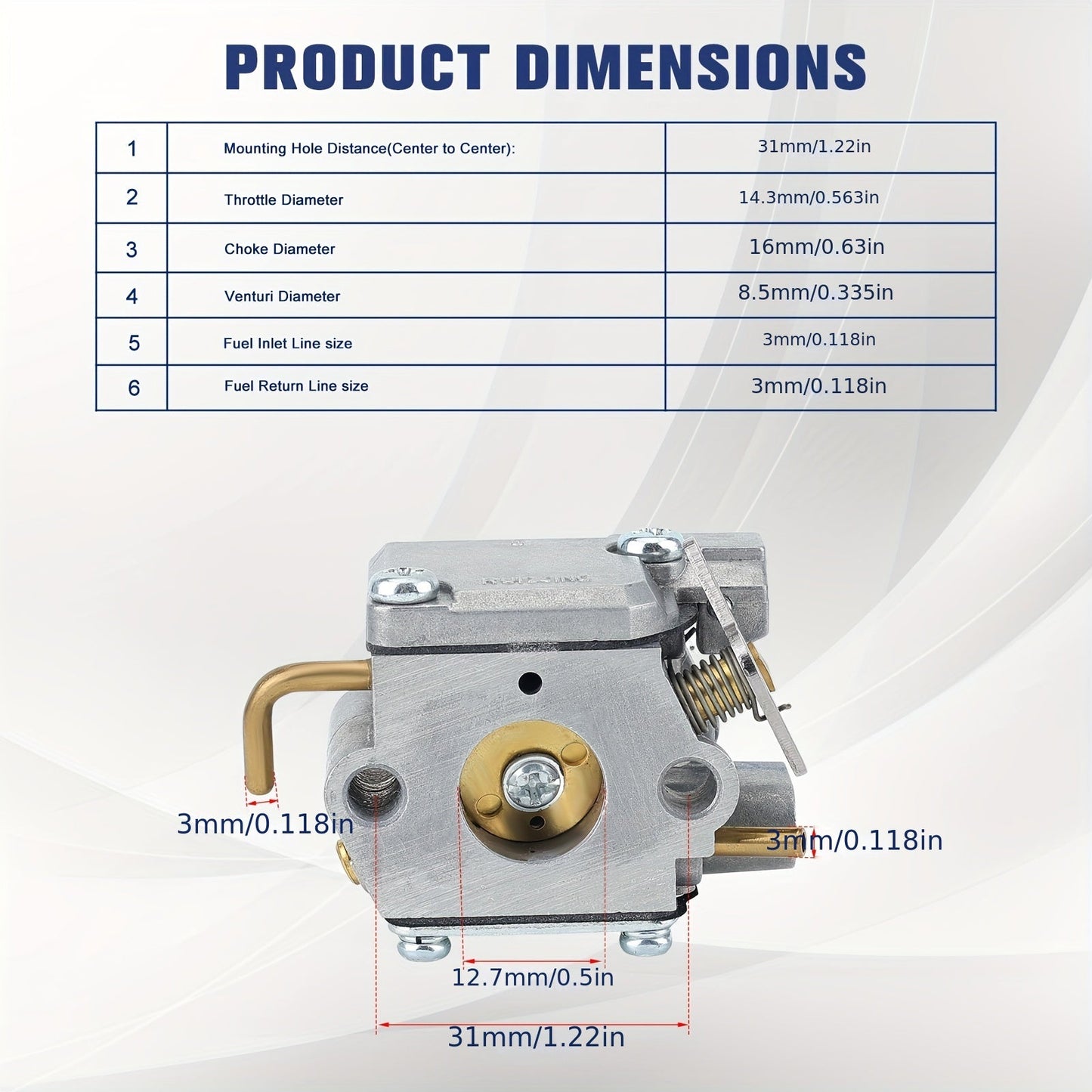 Carburetor for MTD Lawn Mower — Replaces WT-682-1
