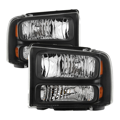 SPYDER Xtune Ford F250 F350 F450 Superduty Excursion 99-04 Headlights Black HD-JH-FF25099-HA-BK 9032998