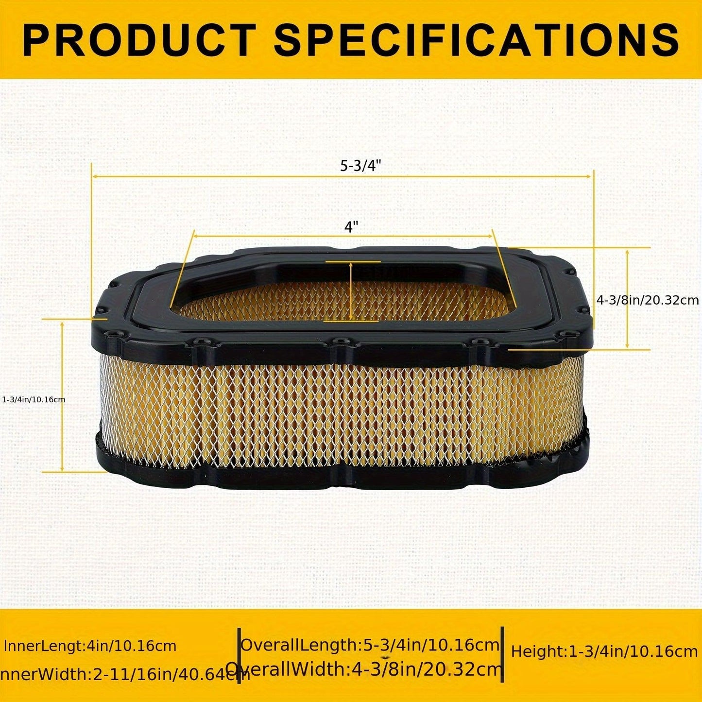 Air Filter for Troy-Bilt 17AF2ACS004 17AF2ACP977 TB2450 — Replaces 32 083 03-S