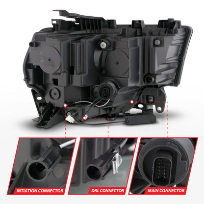 ANZO 19-24 RAM 2500/3500 Z-Series Full LED Proj Headlights DRL/Init/SeqSig - Driver Side ONLY 111601X-L