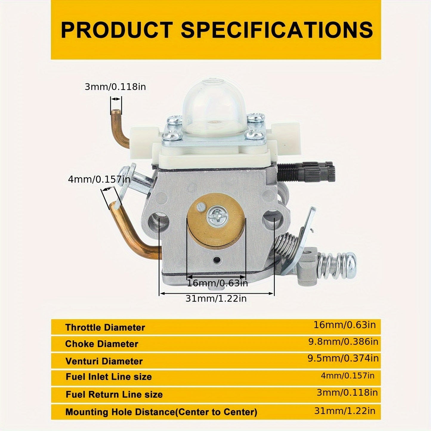 Carburetor Kit for Echo Leaf Blower — Replaces PB-403H