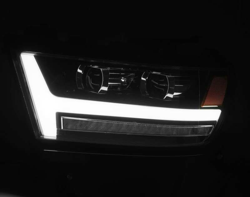 AlphaRex 19-20 Dodge Ram 1500 LUXX LED Proj Headlights Plnk Style Black w/Activ Light/Seq