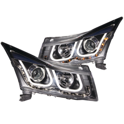 Anzo 2011-2015 Chevrolet Cruze Projector Headlights w/ U-Bar Black
