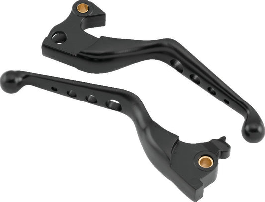 Bikers Choice 14-Up XL Black O Series Holed Lever Set 490978