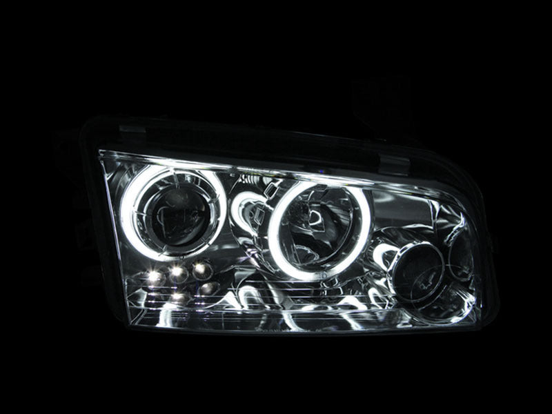 Anzo 2006-2010 Dodge Charger Projector Headlights w/ Halo Chrome (CCFL) — 14HBU