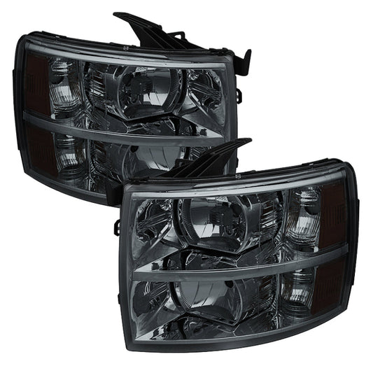 SPYDER Xtune Chevy Silverado 07-13 Crystal Headlights Smoked HD-JH-CS07-AM-SM 5077349