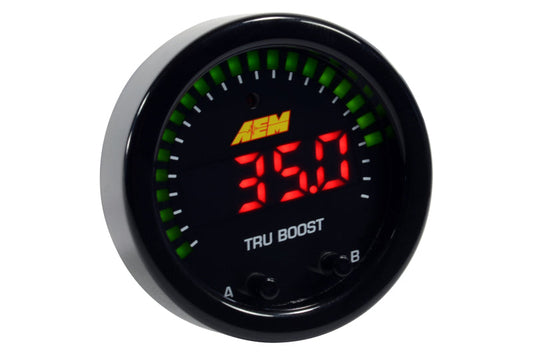 AEM X-Series Tru-Boost Controller Gauge w/ Boost Control Solenoid 80PSIg Internal MAP