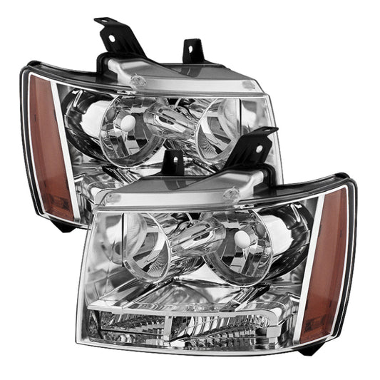 SPYDER Xtune Chevy Suburban 1500/2500 07-14 Crystal Headlights Chrome HD-JH-CSUB07-AM-C 9022760