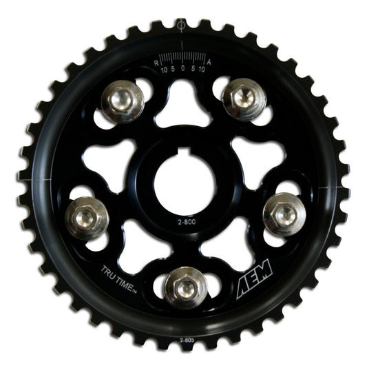 AEM Electronics Tru-Time Cam Gear Black 5-Bolt Honda H22A1 & H22A4